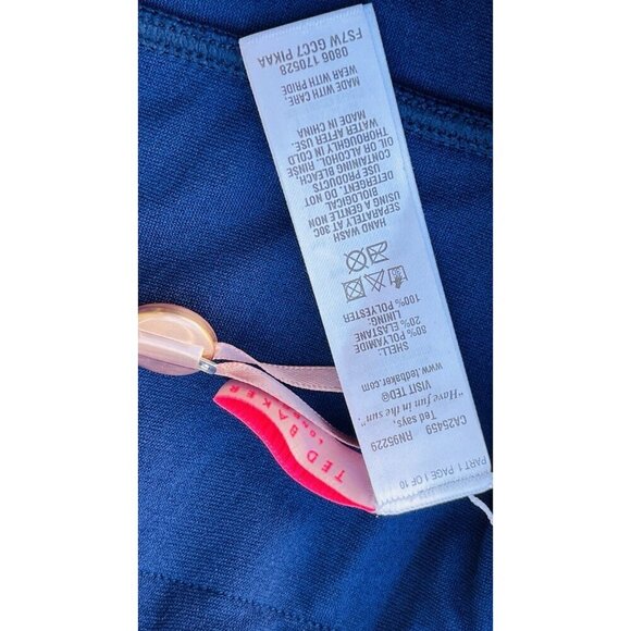 Ted Baker London Pikaa Halter one piece Swimsuit Navy size 3 = US Size 8-10 - Picture 5 of 8